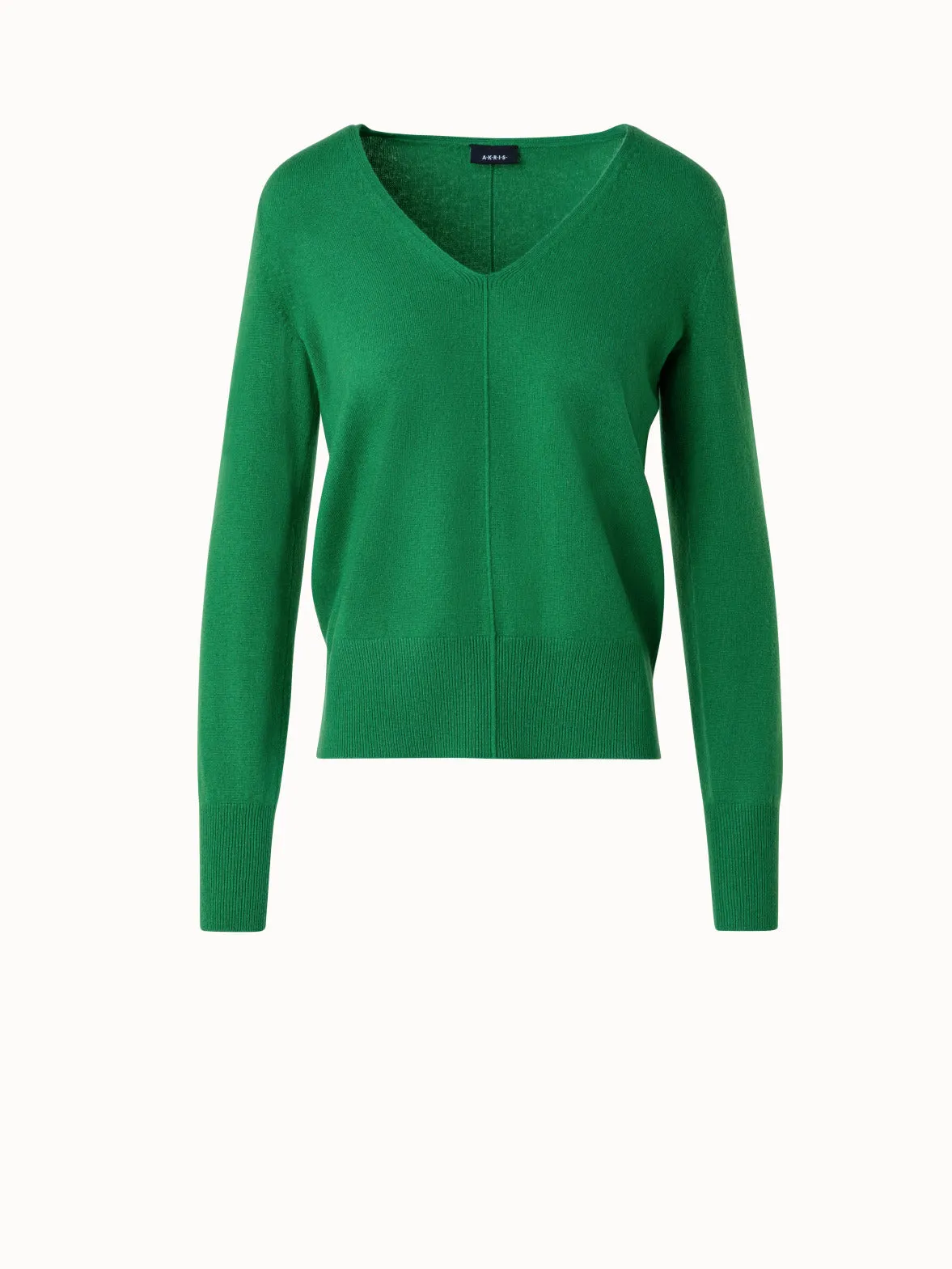 100% Cashmere V-Neck Sweater Akris