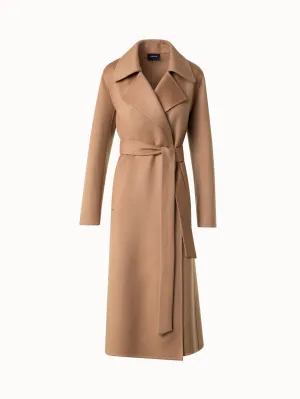 100% Cashmere Wrap Coat in Trench Style Akris