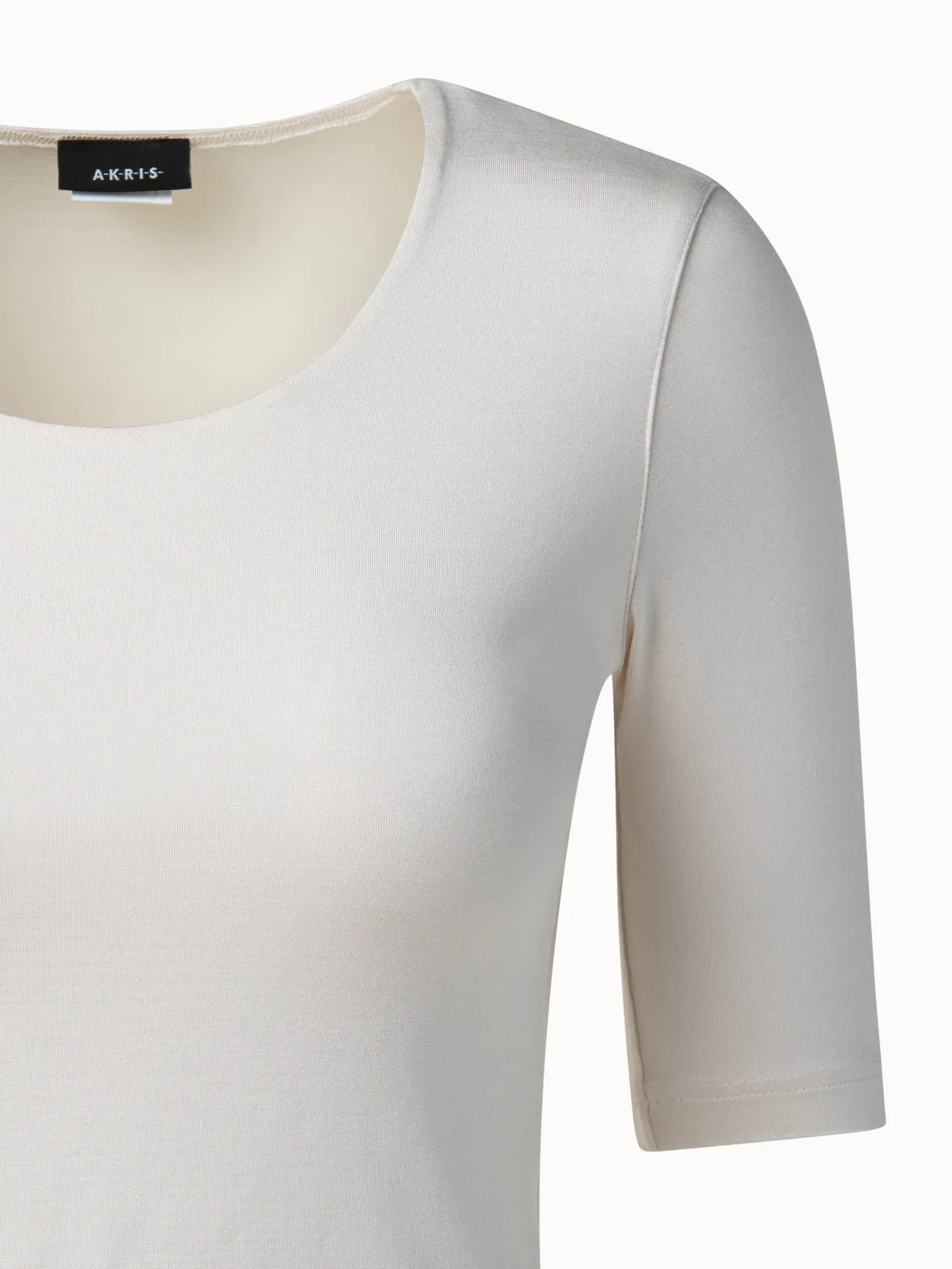 3/4 Length Sleeve Shirt from Silk Jersey Akris