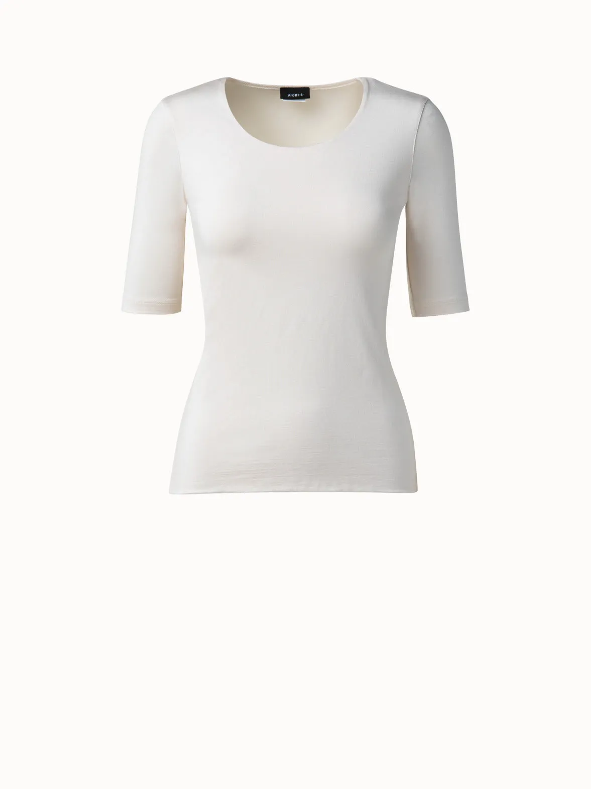 3/4 Length Sleeve Shirt from Silk Jersey Akris