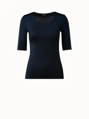 3/4 Length Sleeve Shirt from Silk Jersey Akris