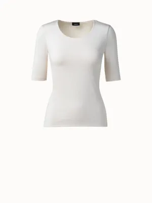 3/4 Length Sleeve Shirt from Silk Jersey Akris
