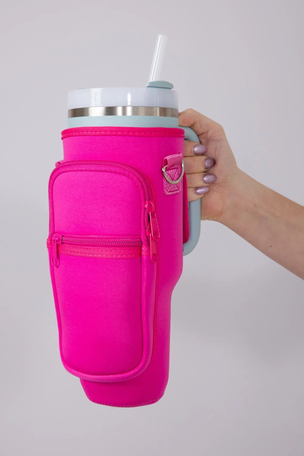 40oz Tumbler Crossbody Carrier in Pink | THP1003-HPK