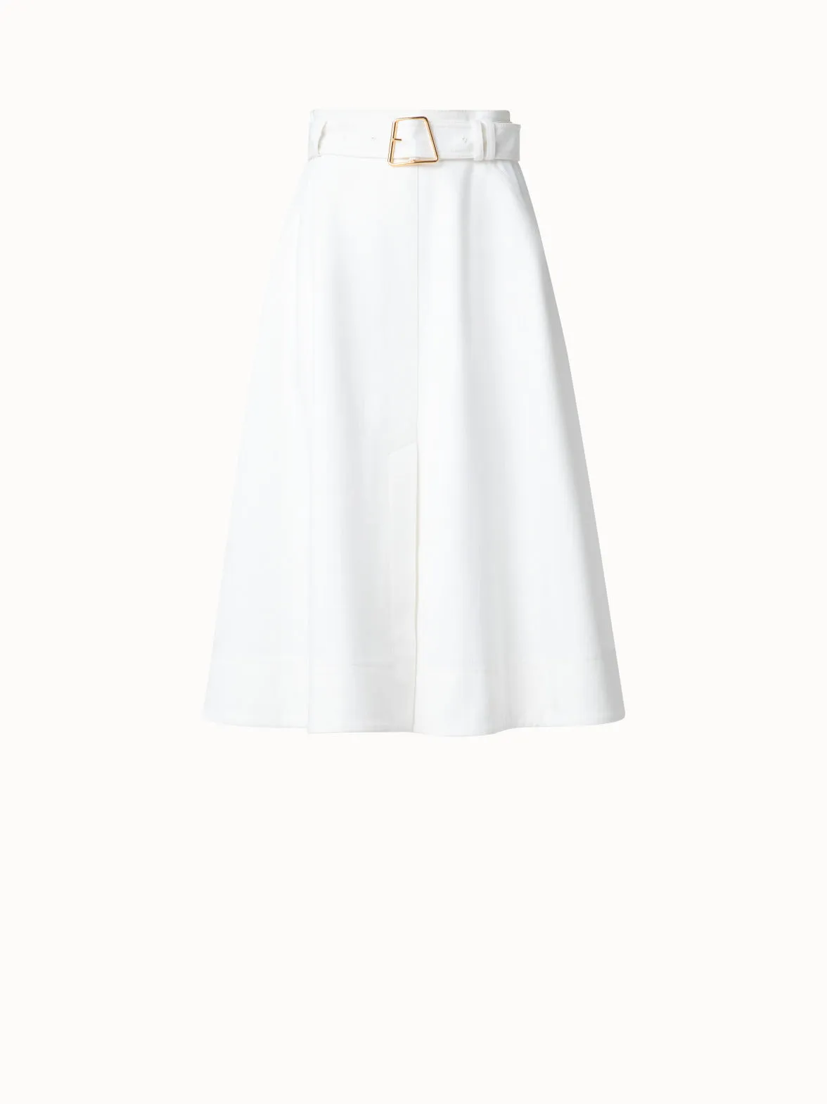 A-Line Denim Skirt in Cotton Akris