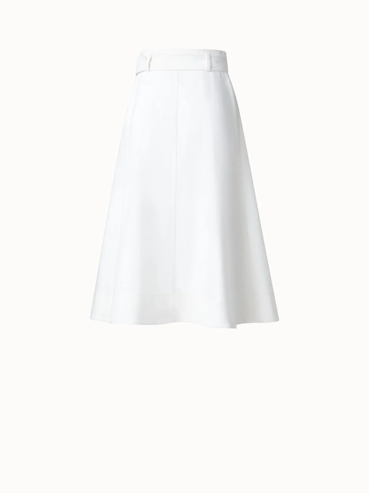 A-Line Denim Skirt in Cotton Akris