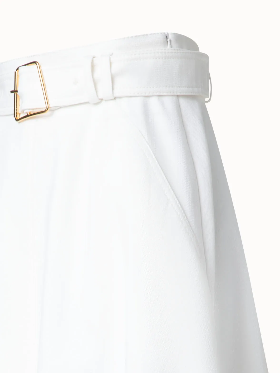 A-Line Denim Skirt in Cotton Akris