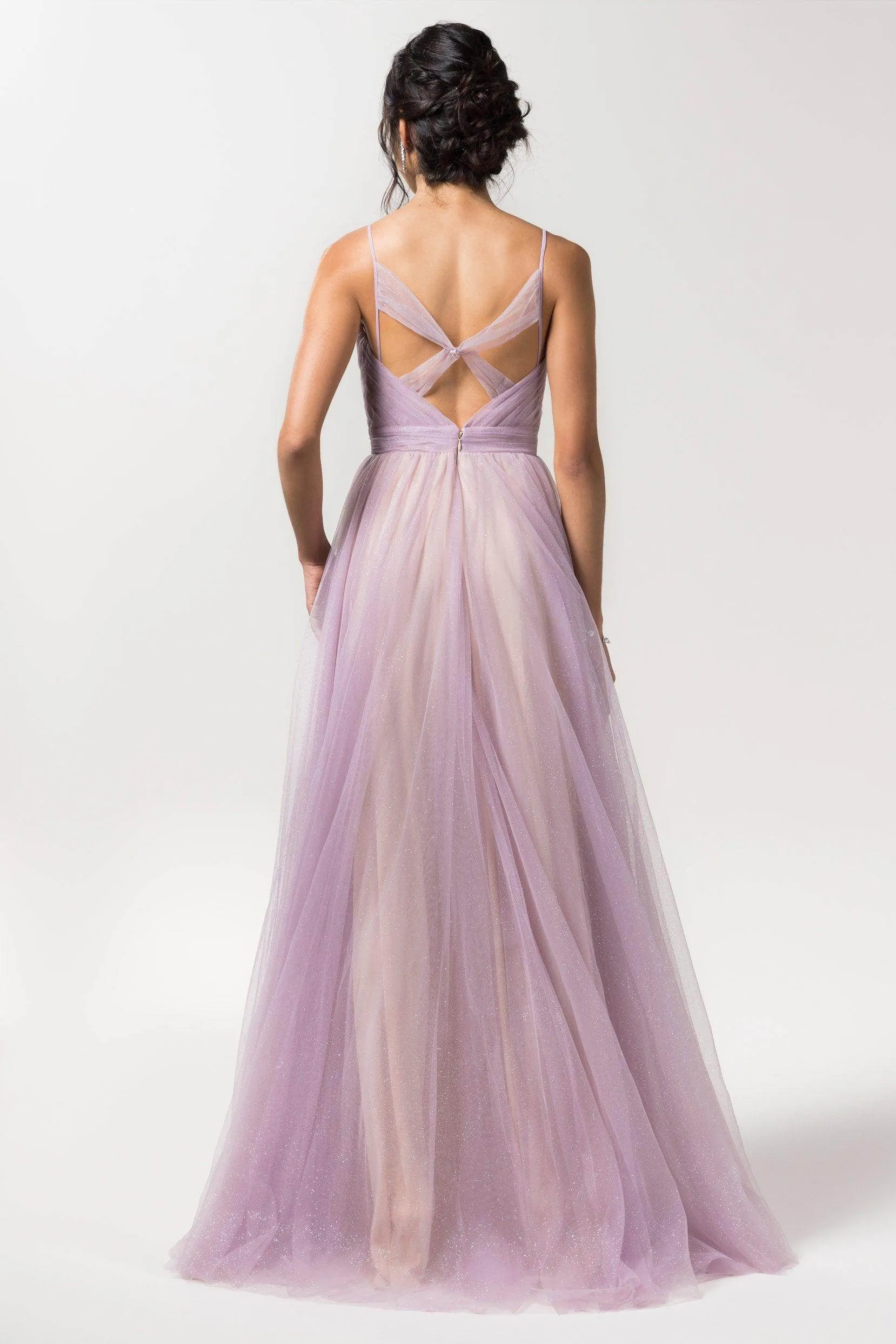 A-Line Floor Length Sparkling Tulle Bridesmaid Dress Formal Dresses CB0621PS