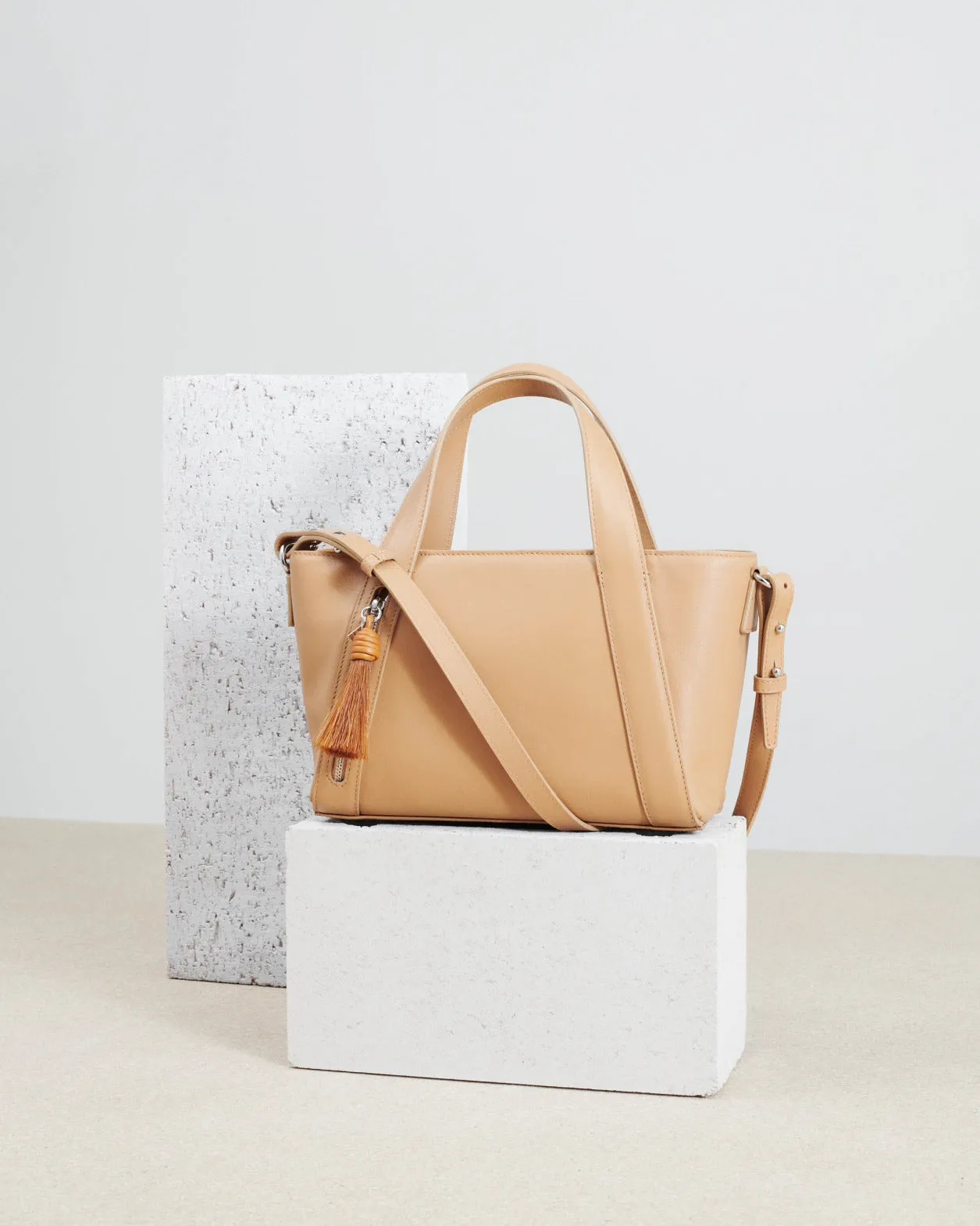 Alexa Little Zip Top Handle Tote Akris