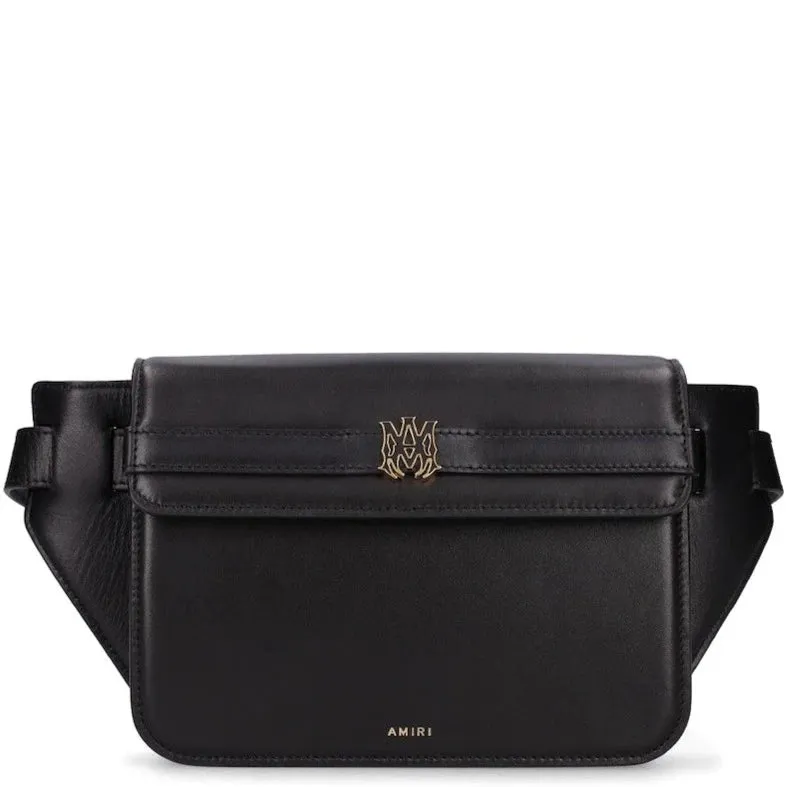 AMIRI Black Leather MA Clutch Crossbody