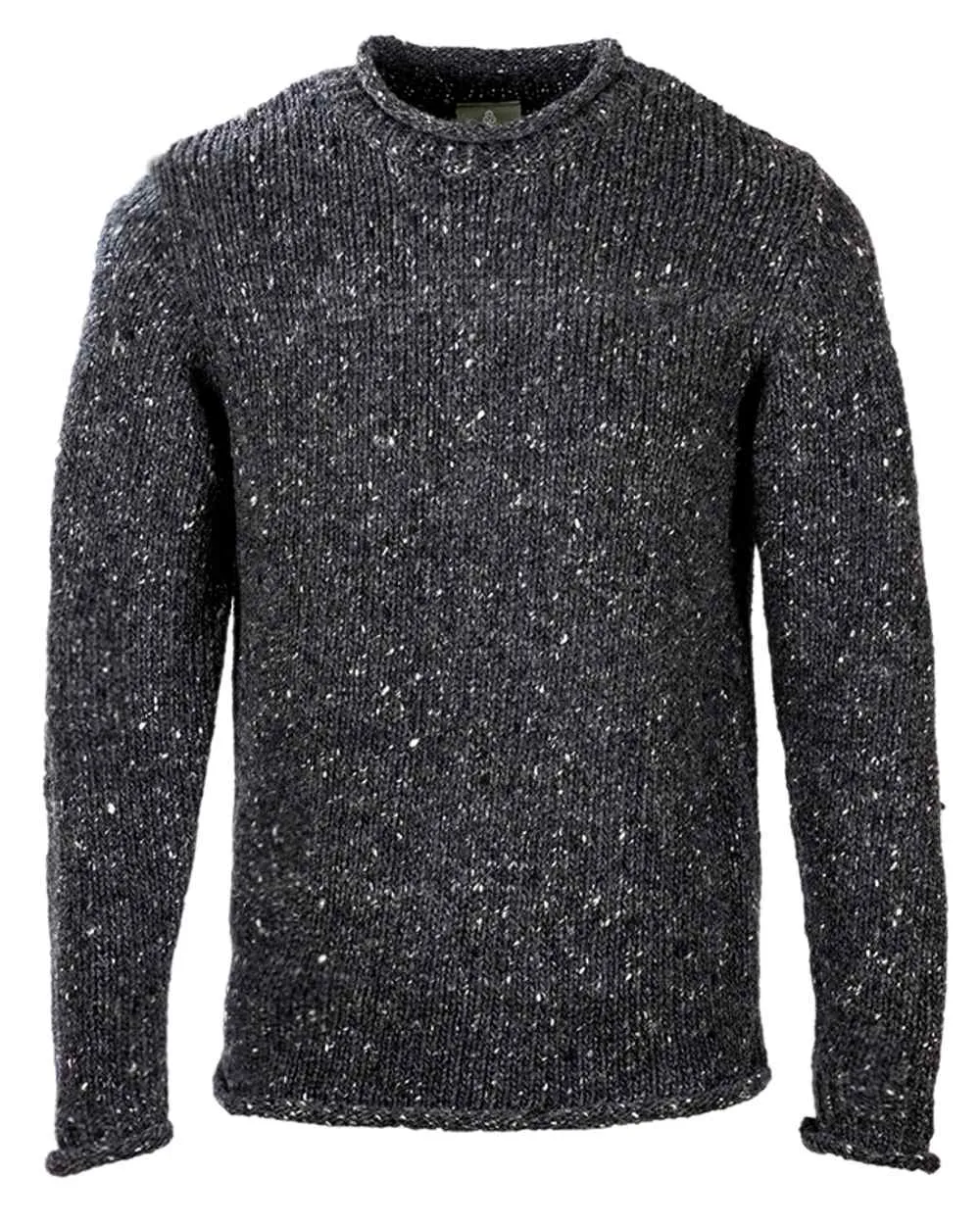 Aran Donegal Wool Crew Neck Sweater