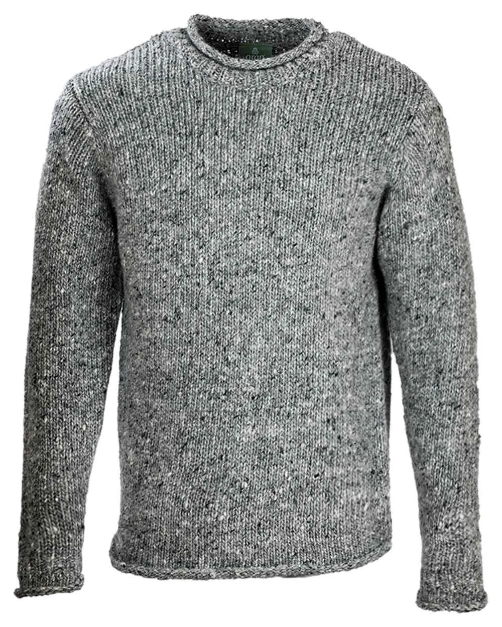 Aran Donegal Wool Crew Neck Sweater