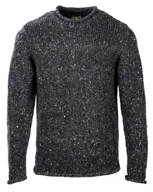 Aran Donegal Wool Crew Neck Sweater