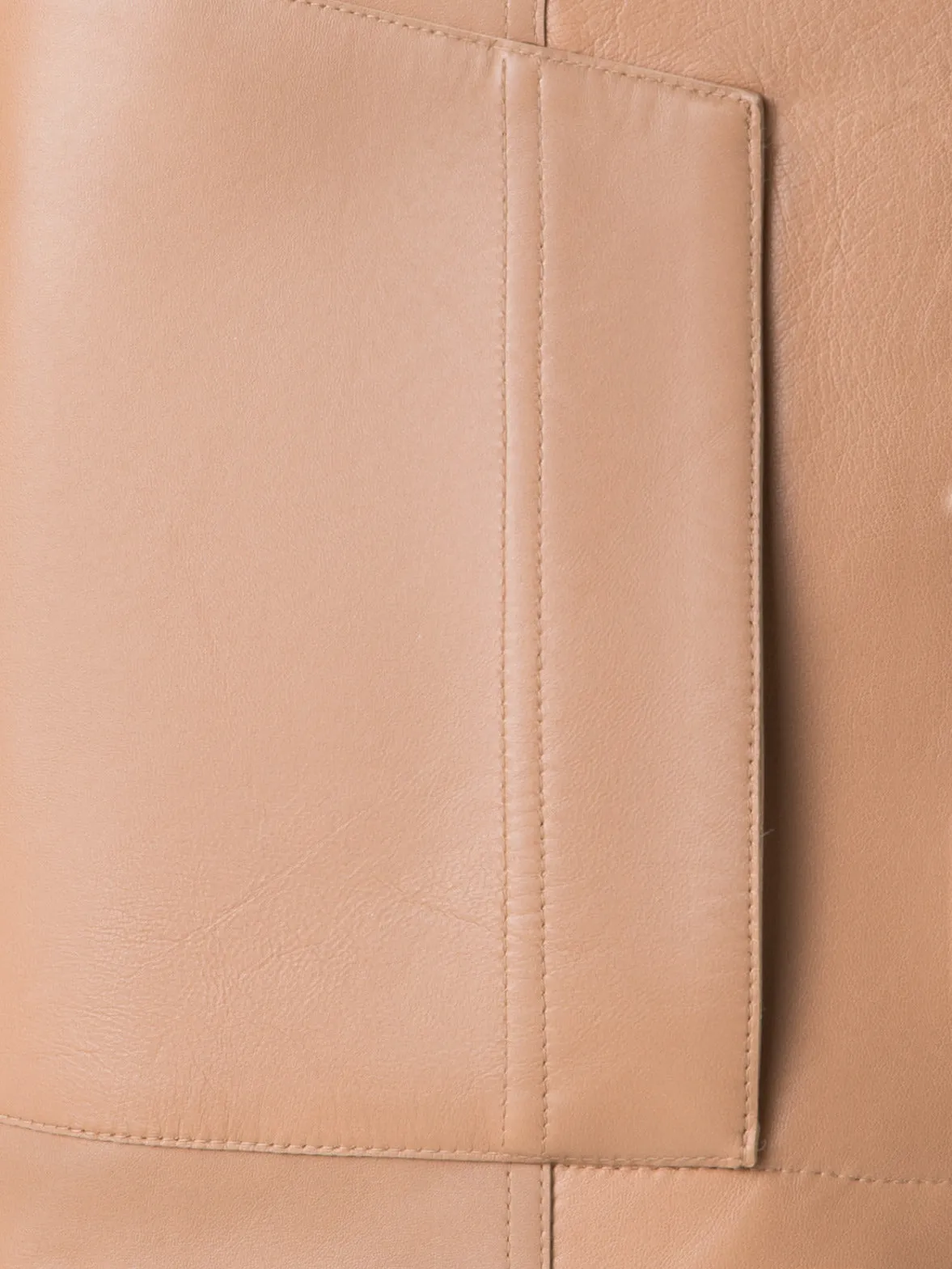 Asymmetrical Trench Leather Jacket Akris