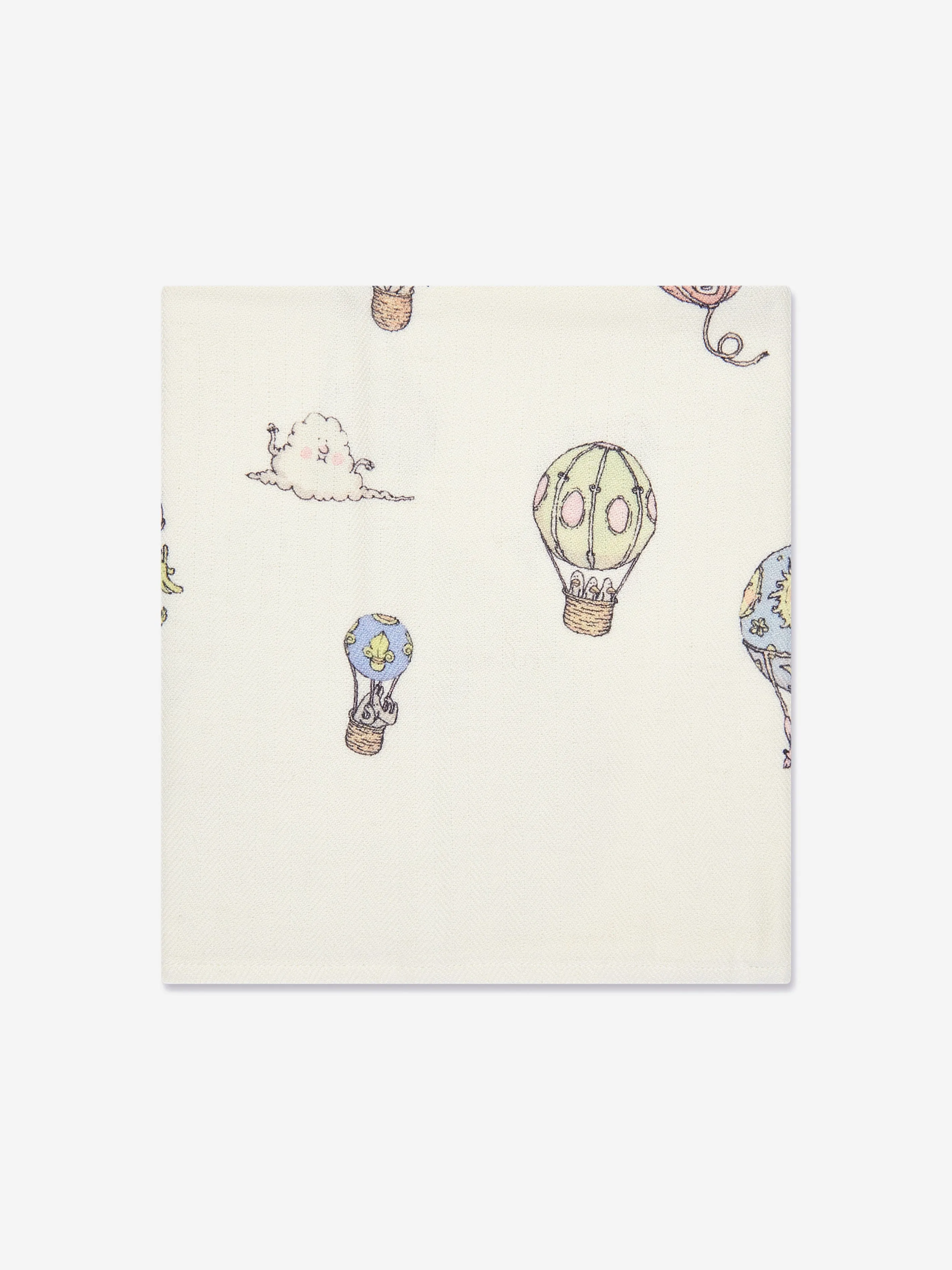 Atelier Choux Baby Hot Air Balloons Cashmere Blanket in Ivory (100cm)