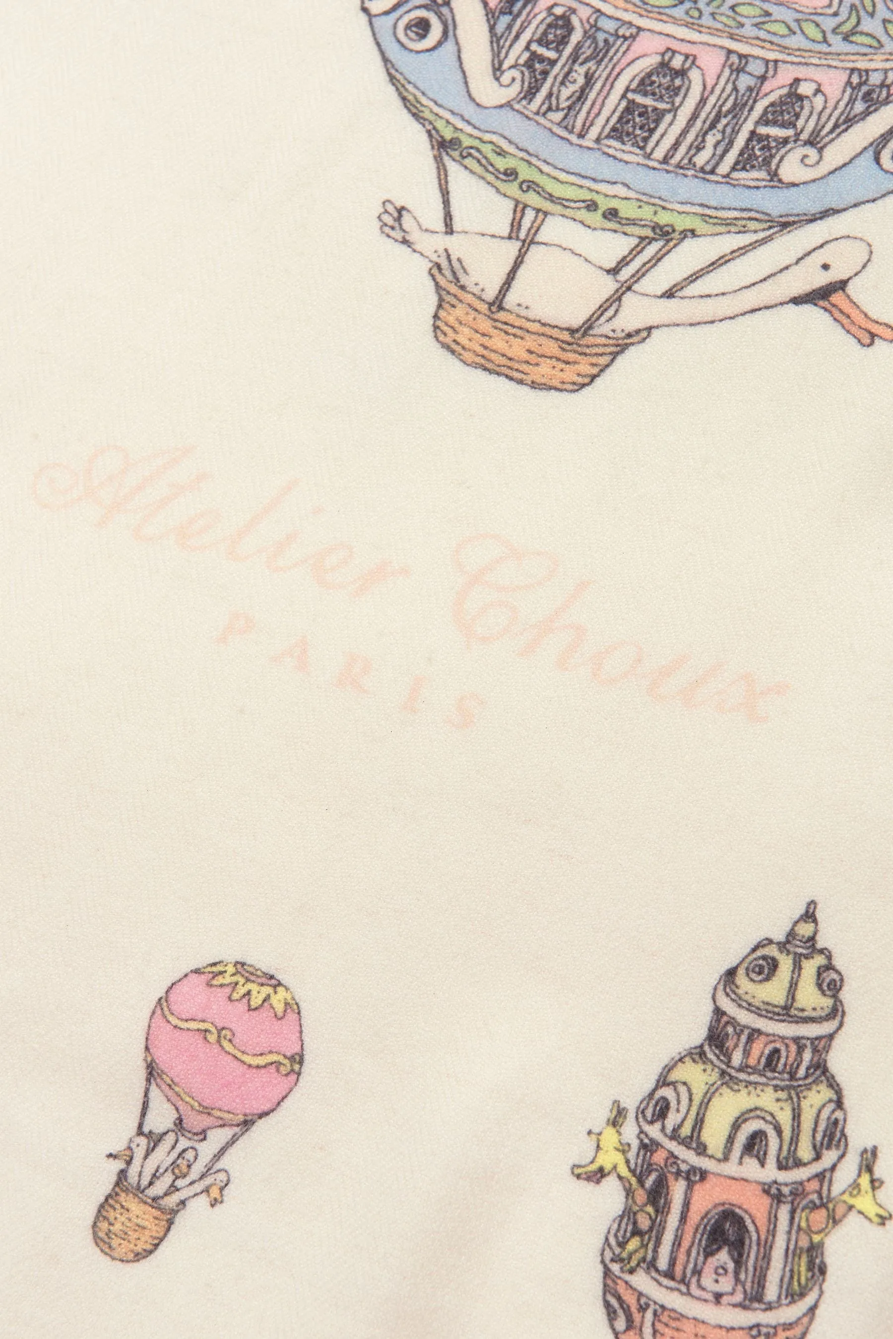 Atelier Choux Baby Hot Air Balloons Cashmere Blanket in Ivory (100cm)