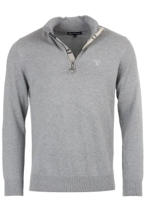 Barbour Cotton Half Zip Grey Marl