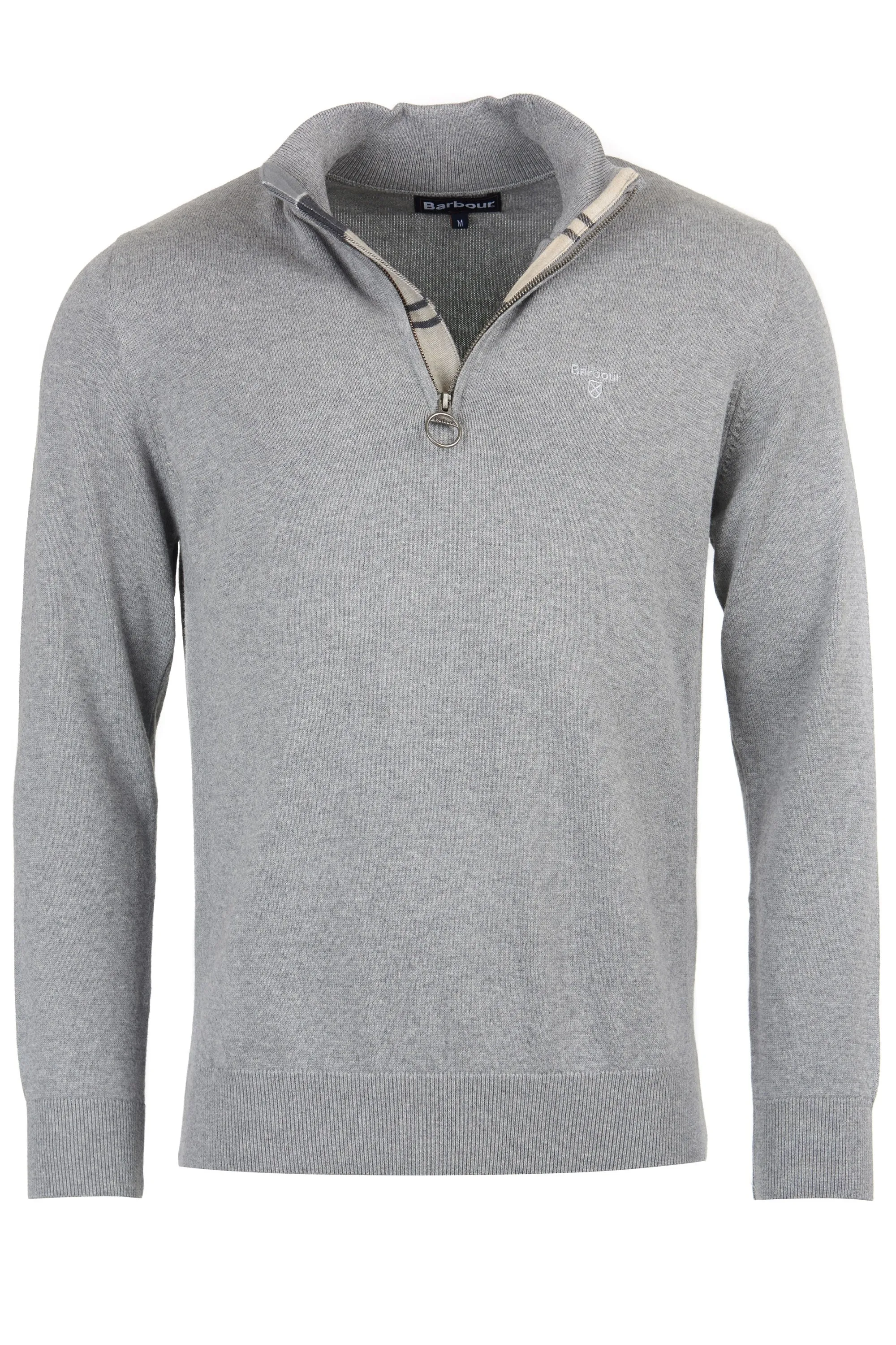 Barbour Cotton Half Zip Grey Marl