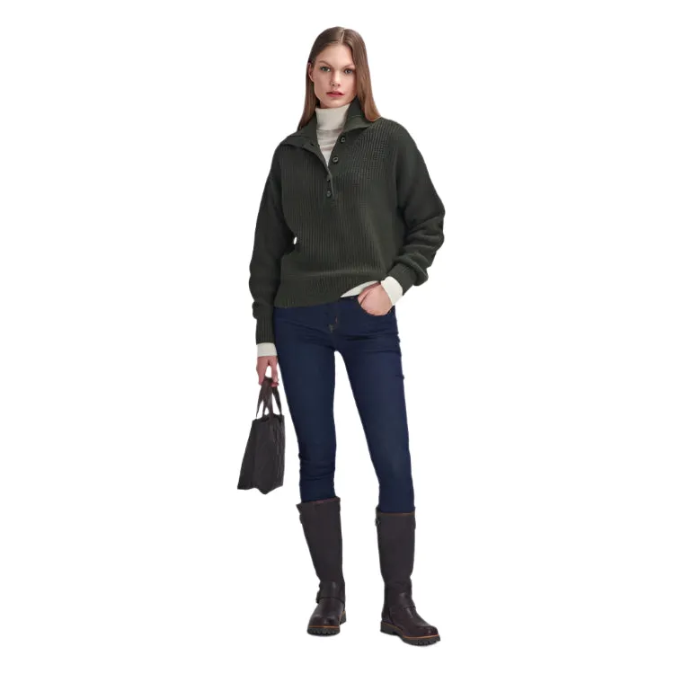 Barbour Ladies Woodside Knitted Jumper - Olive