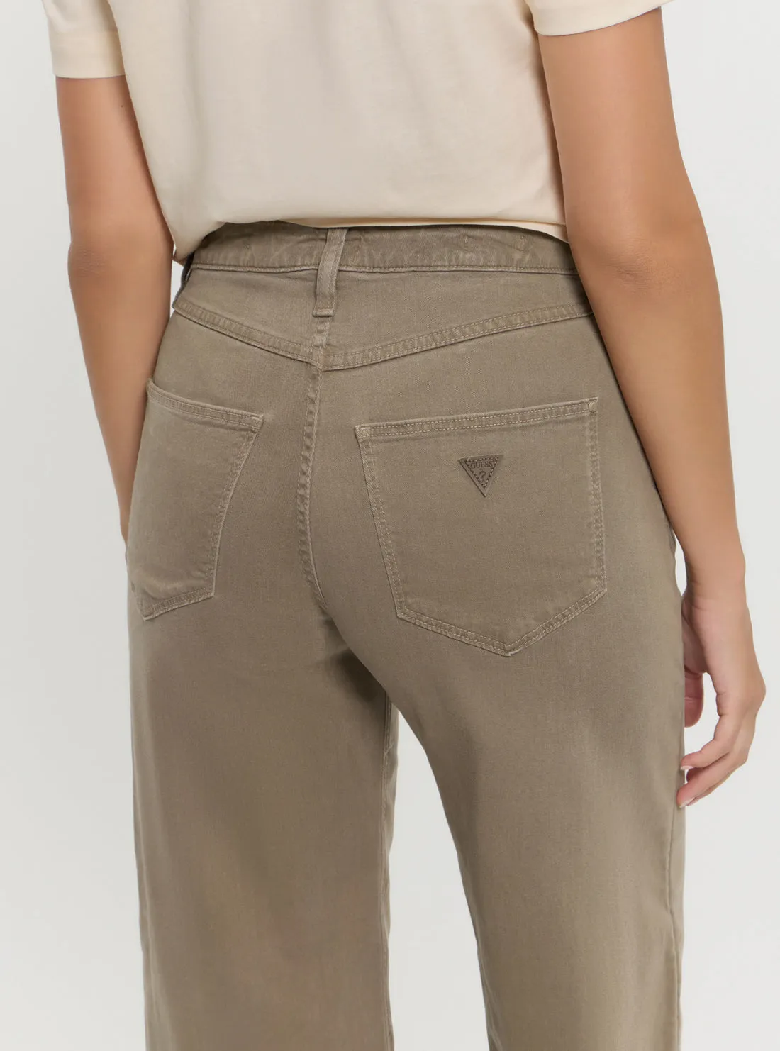 Beige Bellflower Wide Leg Pants Guess