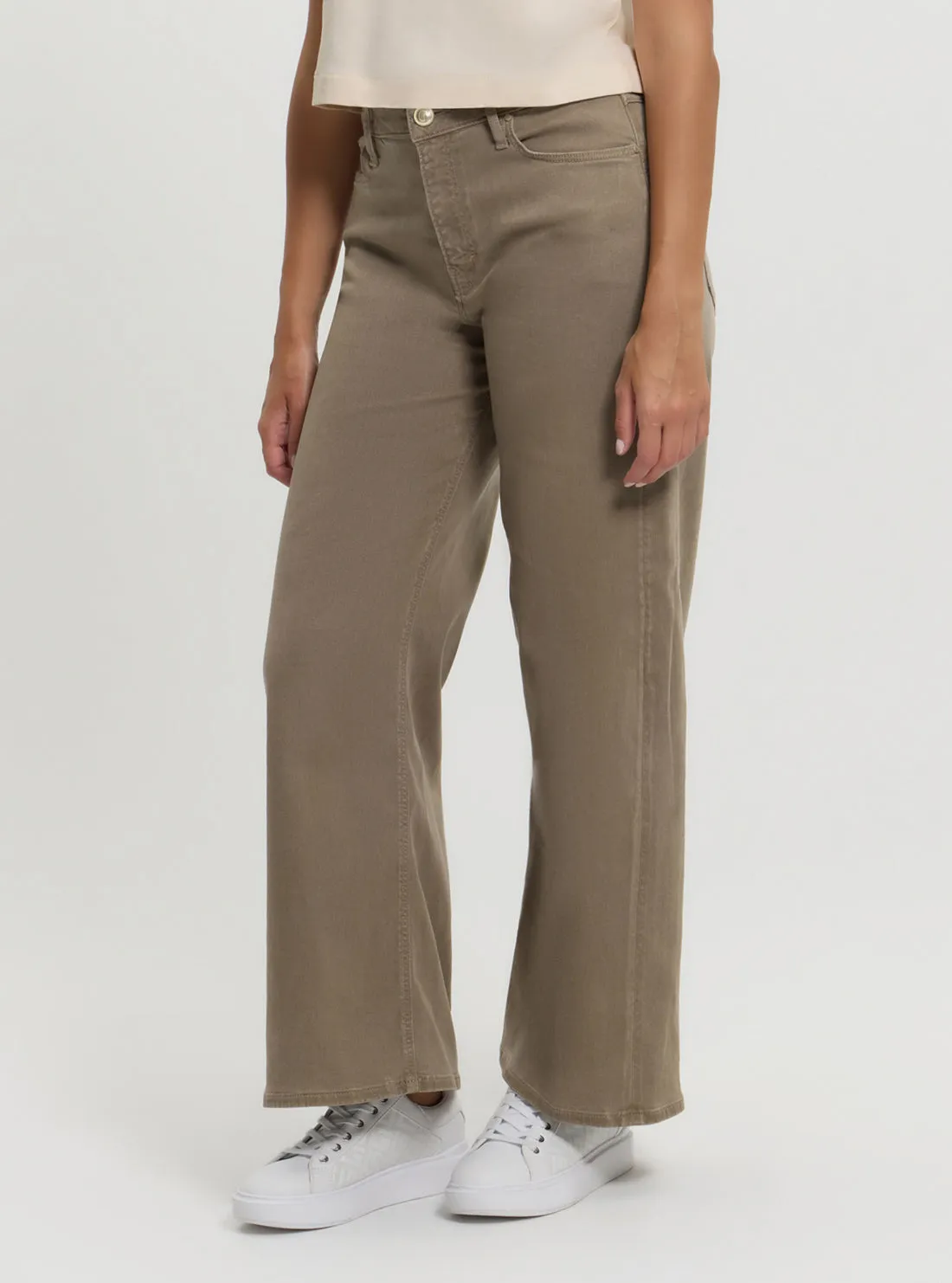 Beige Bellflower Wide Leg Pants Guess
