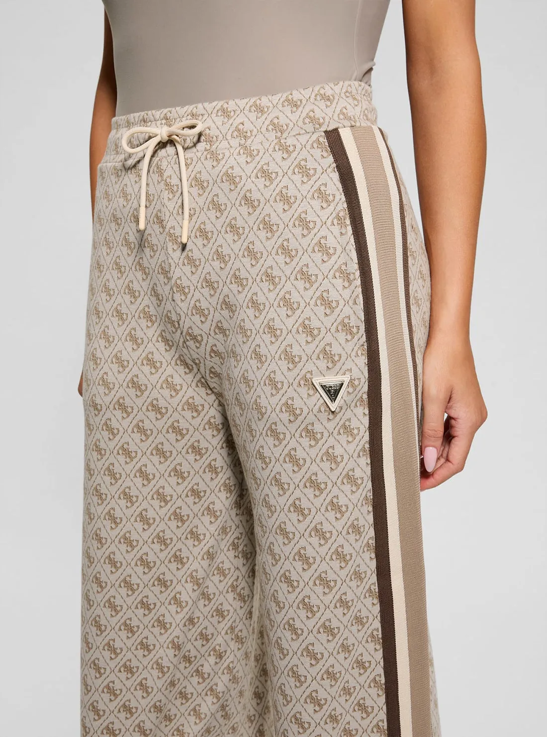 Beige Logo Jean Long Pants Guess