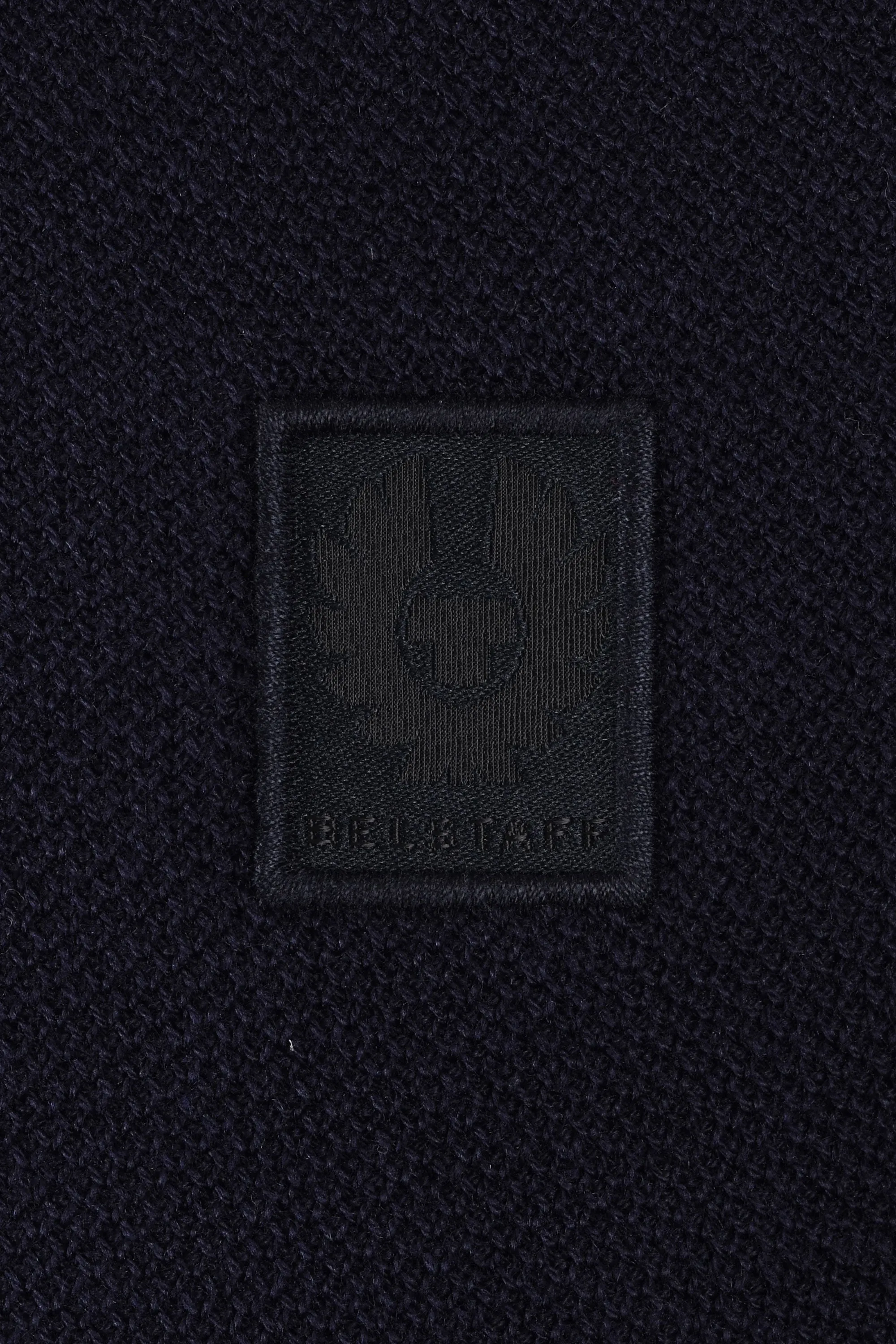 Belstaff Drift Knitted Long Sleeve Polo Dark Ink