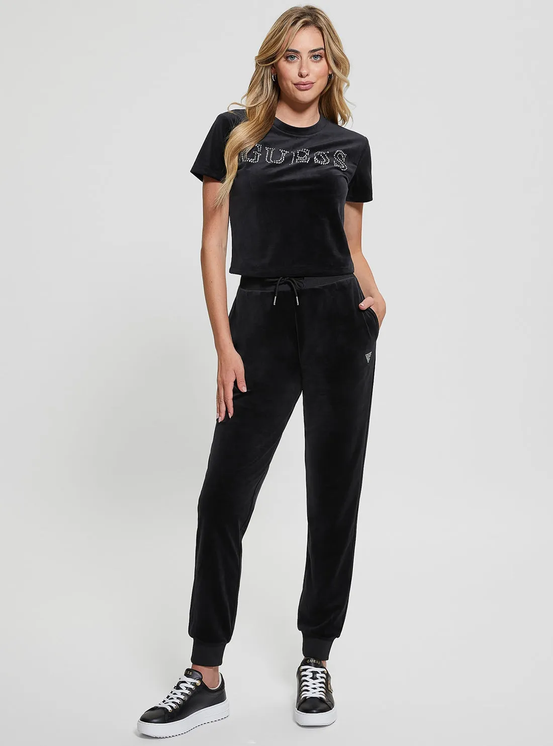 Black Couture Jogger Pants Guess