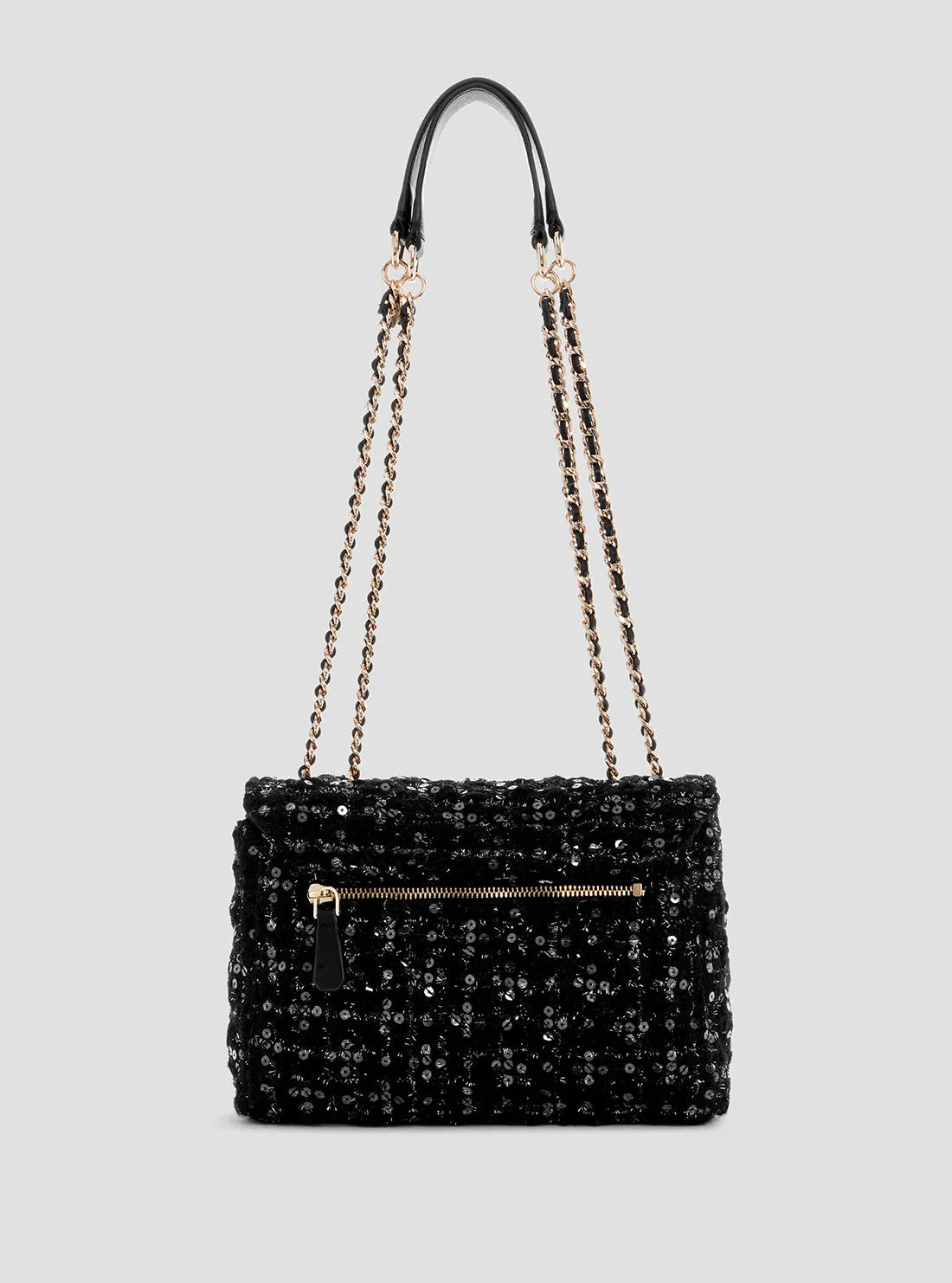 Black Giully Convertible Flap Bag Guess