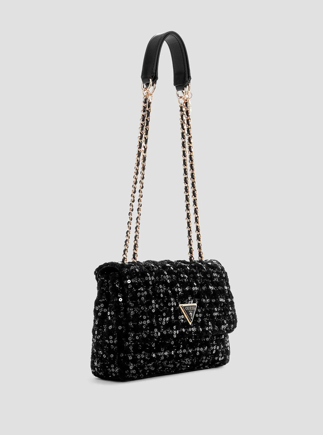 Black Giully Convertible Flap Bag Guess