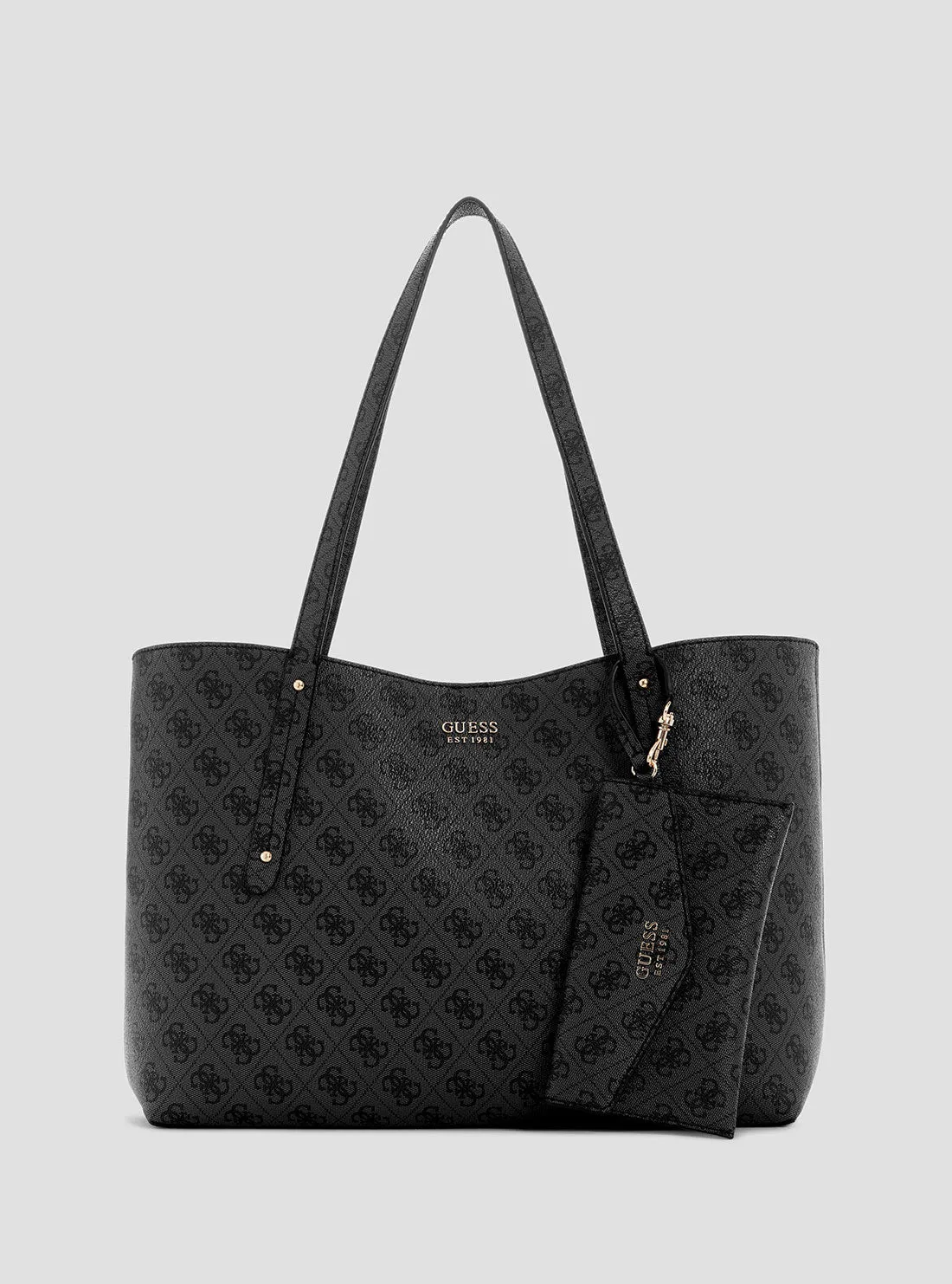Black Logo Brenton Tote Bag Guess