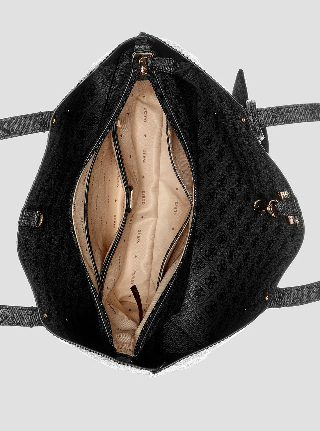 Black Logo Brenton Tote Bag Guess