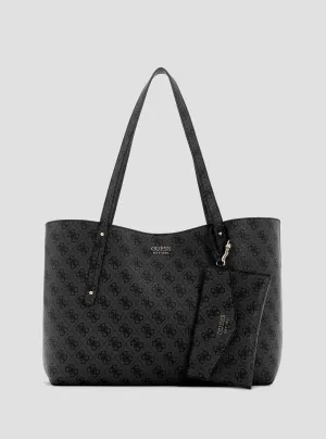 Black Logo Brenton Tote Bag Guess
