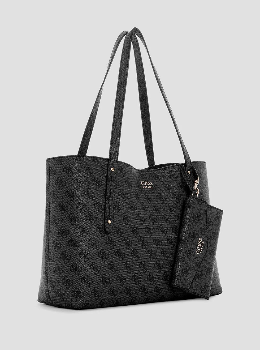 Black Logo Brenton Tote Bag Guess