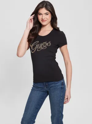Black Script Logo T-Shirt Guess