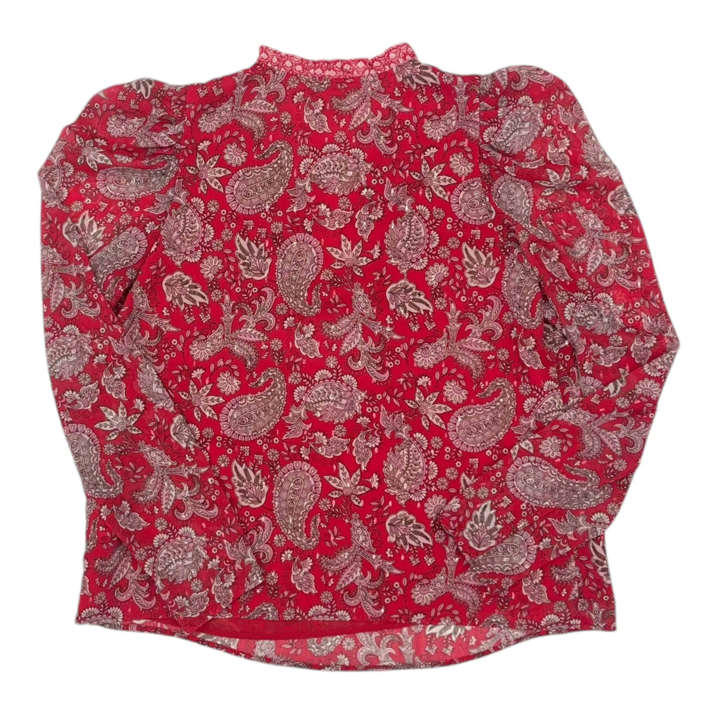 Blouse Ls By Cupcakes And Cashmere In Red, Size:M