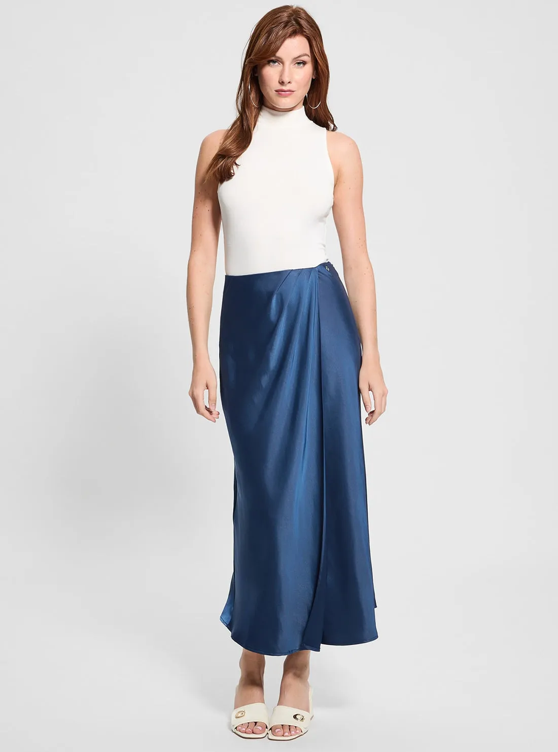 Blue Anastasia Maxi Skirt Guess
