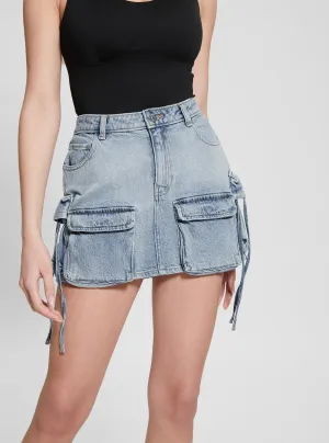 Blue Devon Carago Mini Skirt Guess