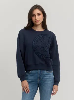Blue Logo Jumper Guess