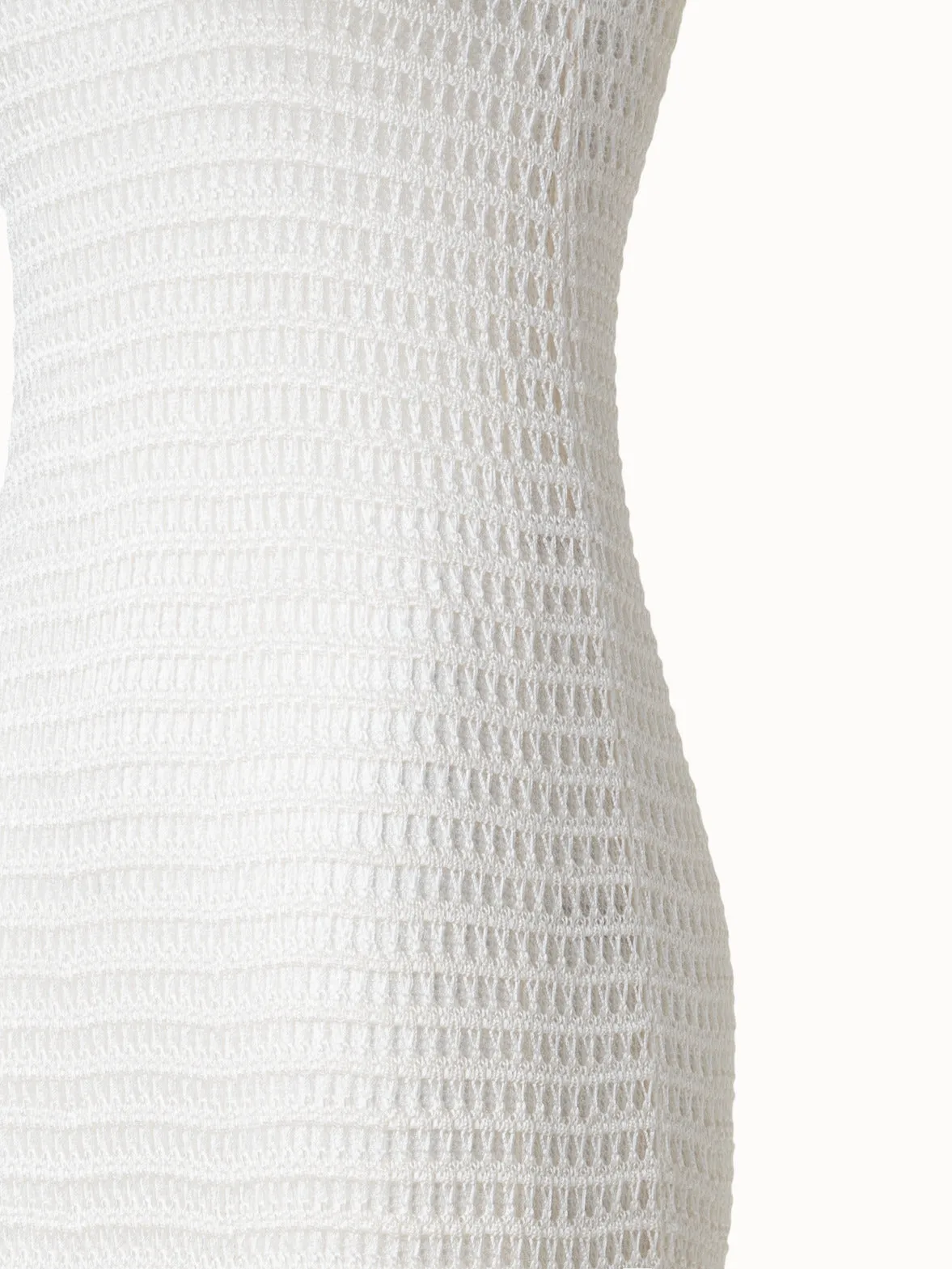 Bodycon Knit Dress in Layered Viscose Crochet 