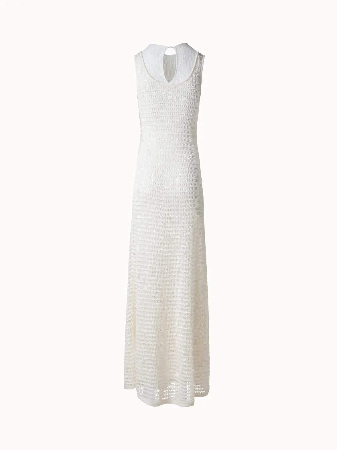 Bodycon Knit Dress in Layered Viscose Crochet 