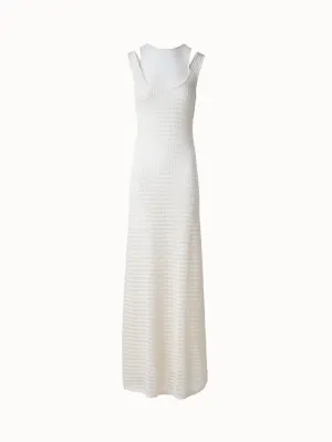 Bodycon Knit Dress in Layered Viscose Crochet 