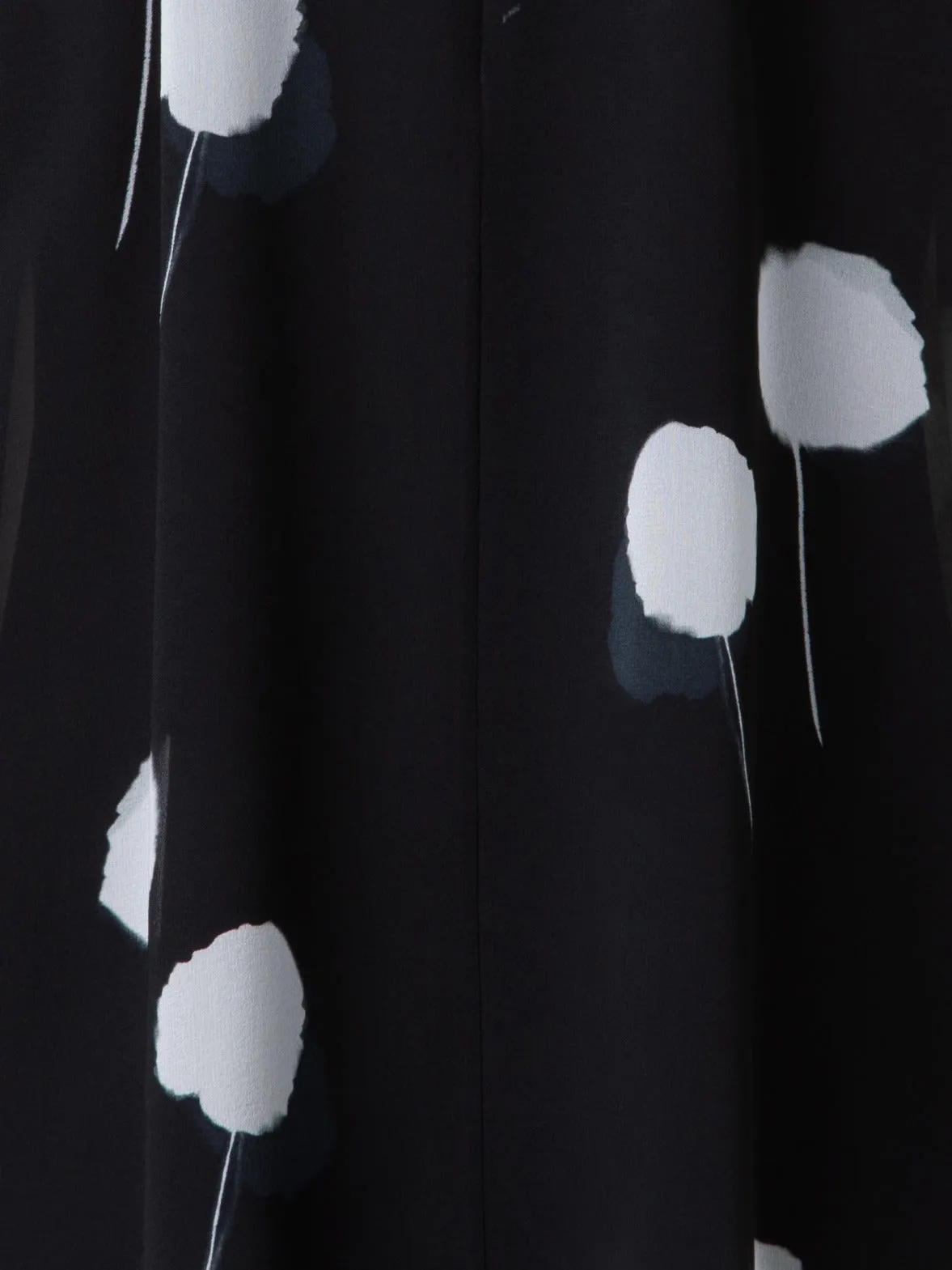 Bow Tie Blouse in Silk with Dandelion Print Akris
