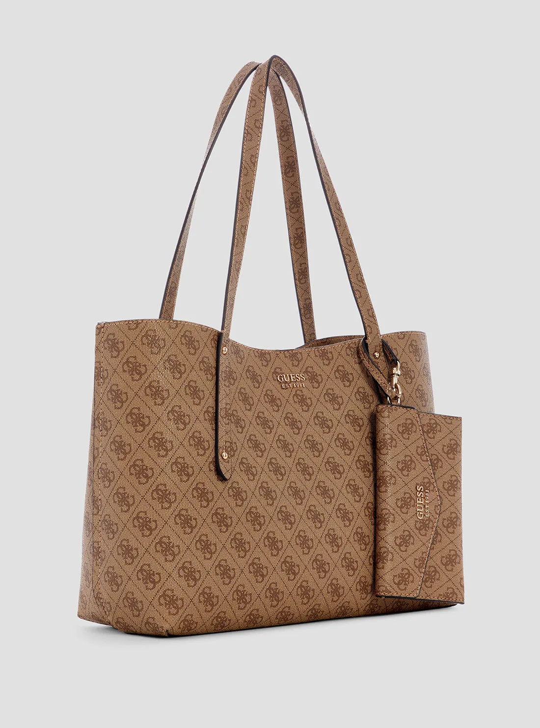 Brown Logo Brenton Tote Bag Guess