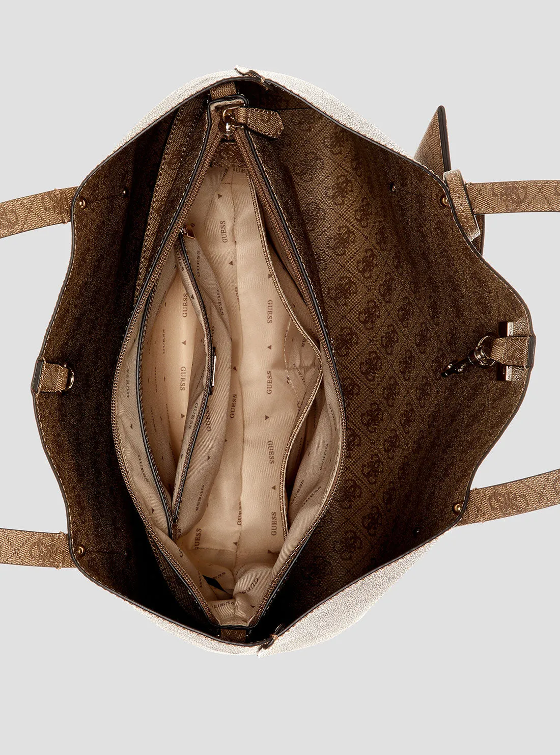 Brown Logo Brenton Tote Bag Guess