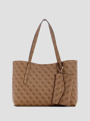 Brown Logo Brenton Tote Bag Guess