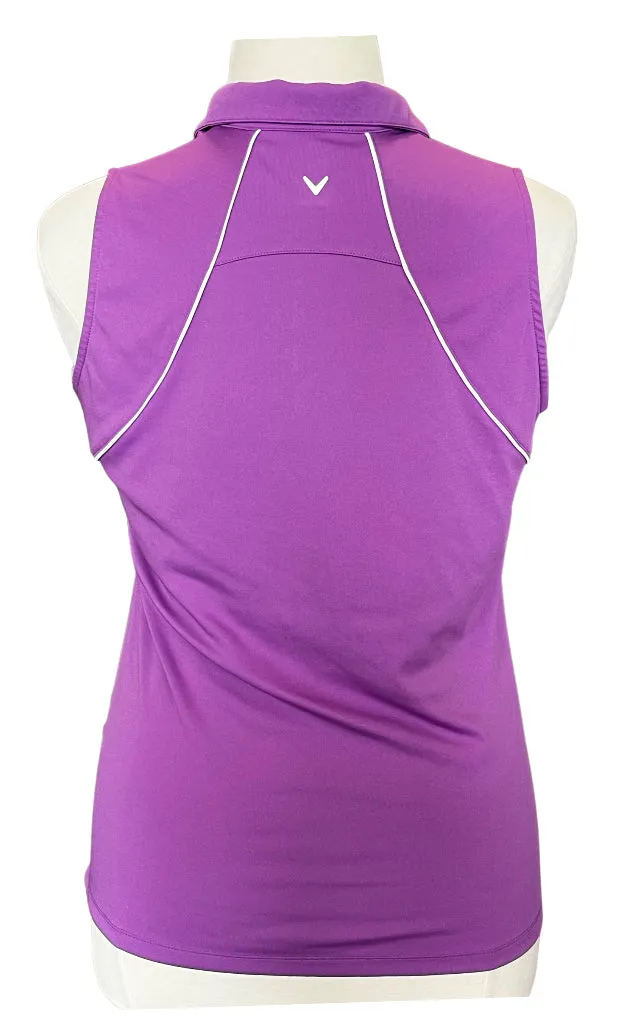 Callaway Purple Sleeveless Polo Size XL MSP $69