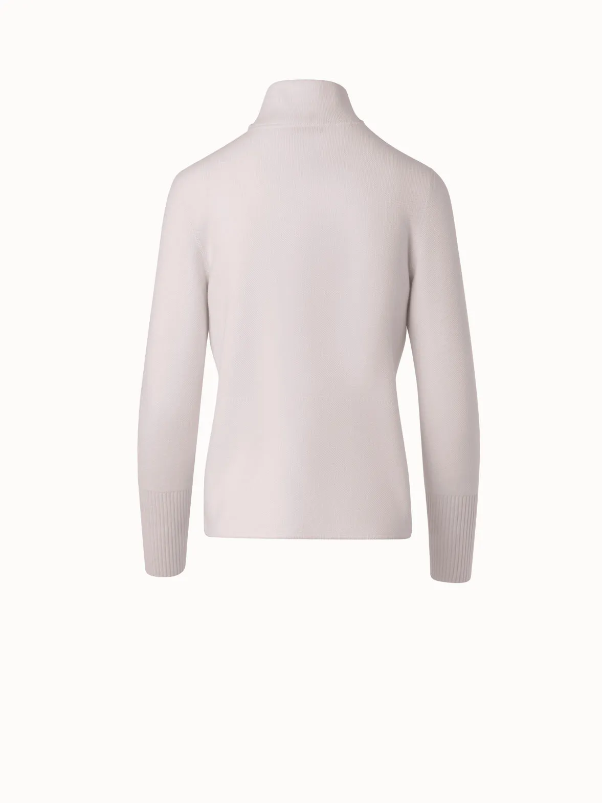 Cardigan in 100% Cashmere Piqué Akris