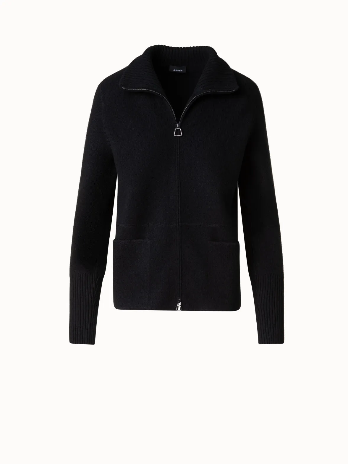 Cardigan in Cashmere Pique Knit Akris