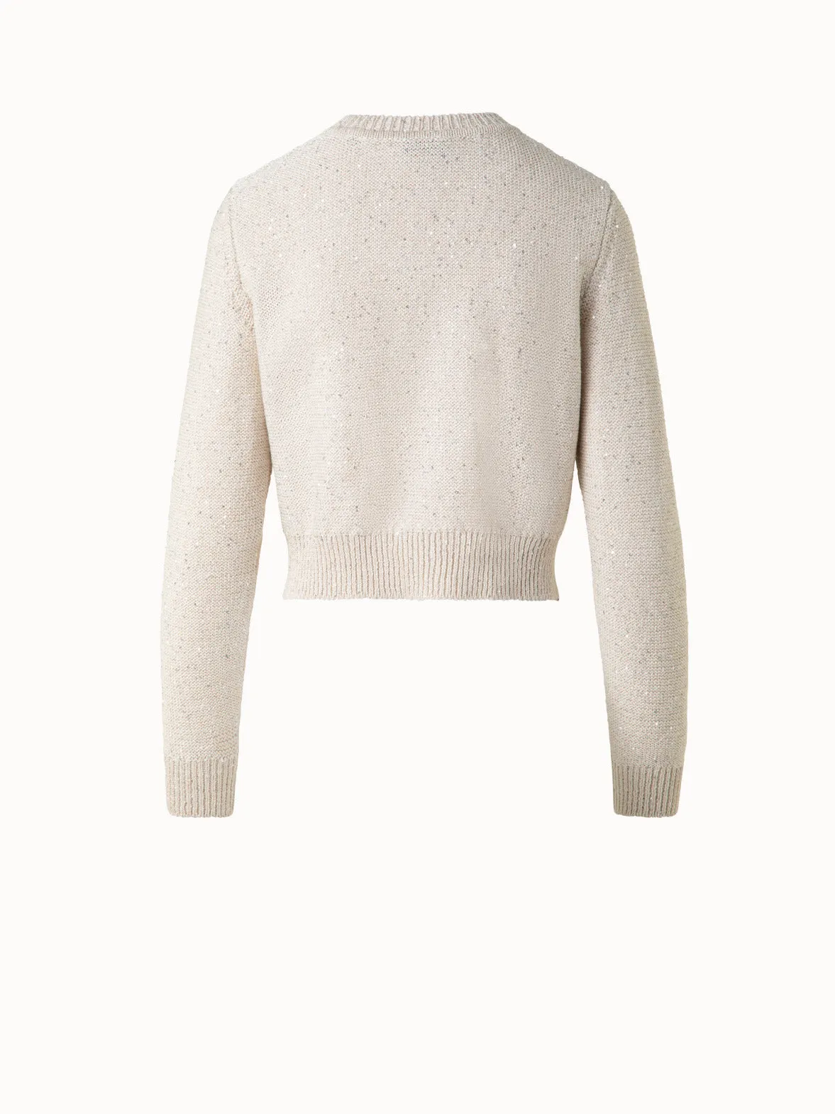 Cardigan in Linen Cotton with Micro Sequins Akris