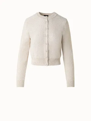 Cardigan in Linen Cotton with Micro Sequins Akris